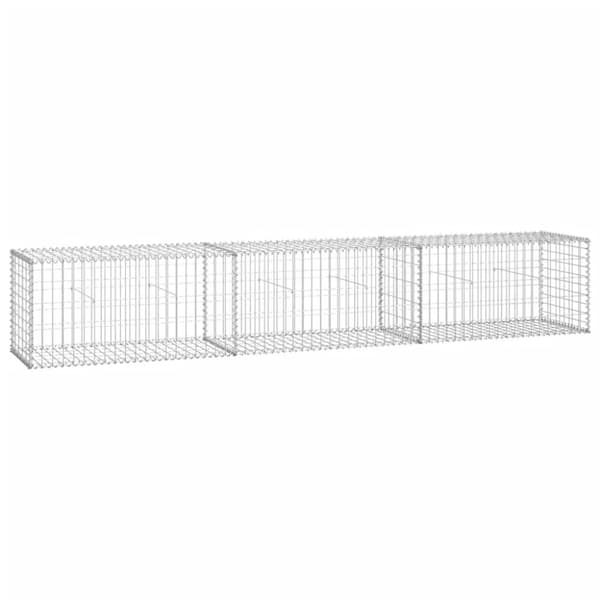 vidaXL Gabionmur i galvaniserat stål 300x50x50 cm -  Staket