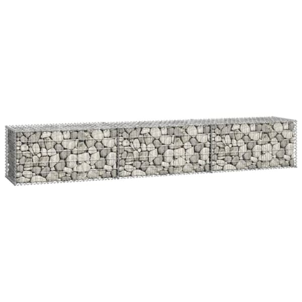 vidaXL Gabionmur i galvaniserat stål 300x50x50 cm -  Staket