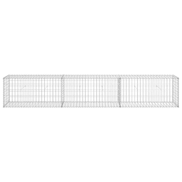 vidaXL Gabionmur i galvaniserat stål 300x50x50 cm -  Staket