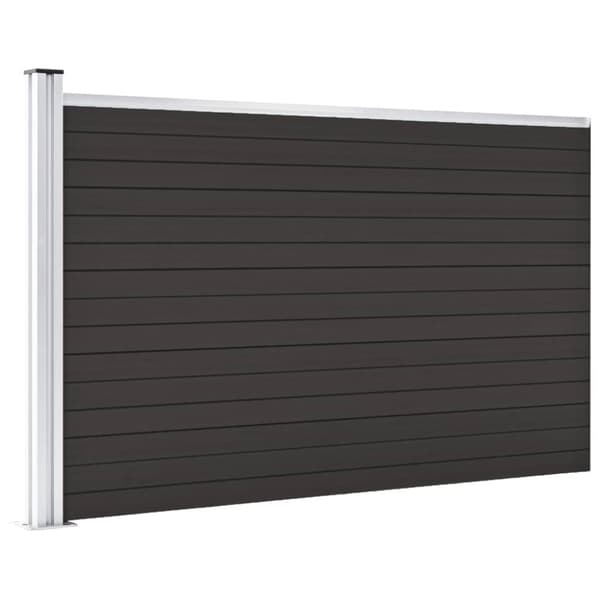 vidaXL hegnspanel 175x105 cm WPC sort - Havehegn