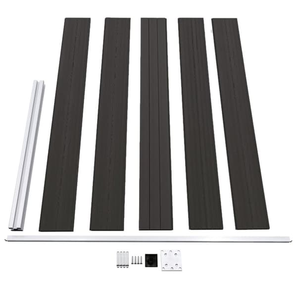 vidaXL hegnspanel 175x105 cm WPC sort - Havehegn
