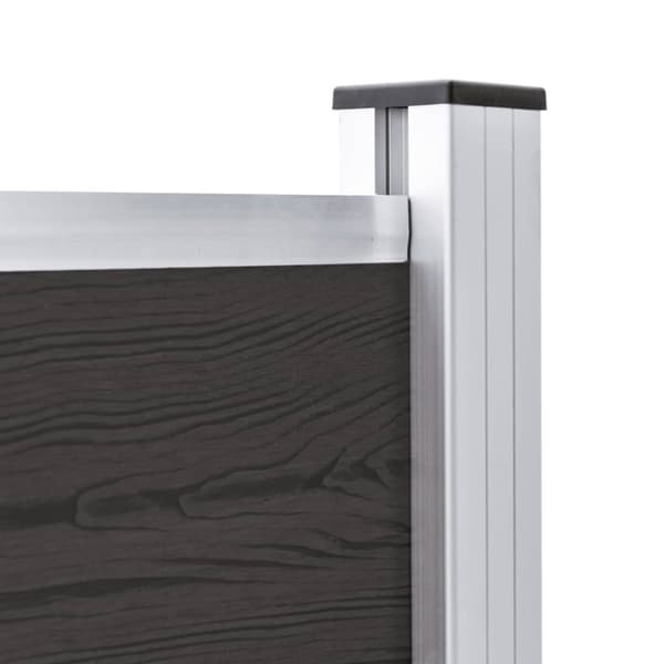 vidaXL hegnspanel 175x105 cm WPC sort - Havehegn