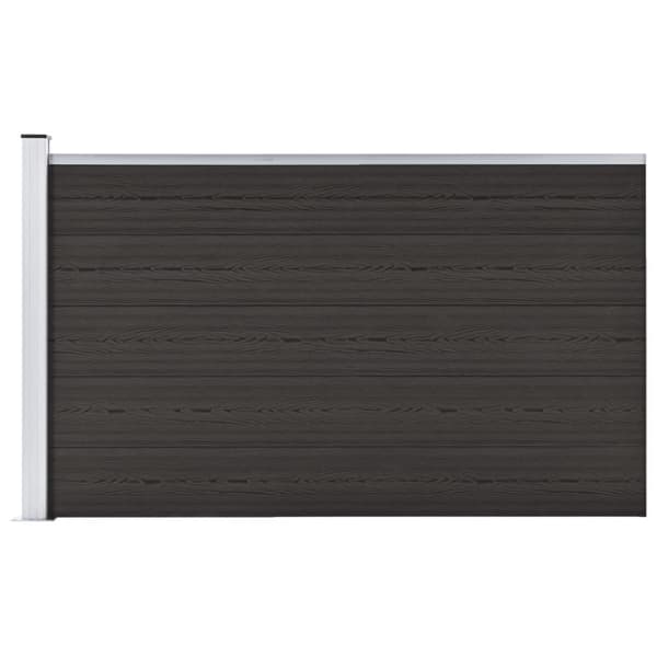 vidaXL hegnspanel 175x105 cm WPC sort -  Havehegn