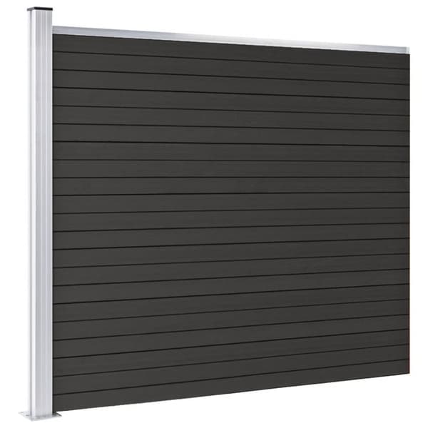 vidaXL Staketpanel WPC 175x146 cm grå -  Staket