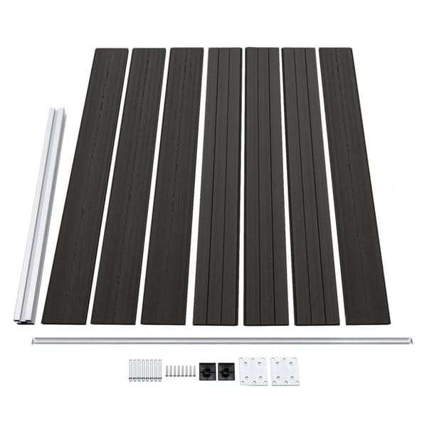 vidaXL Staketpanel WPC 175x146 cm grå -  Staket
