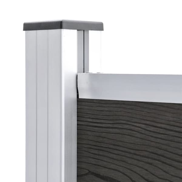 vidaXL Staketpanel WPC 175x146 cm grå -  Staket