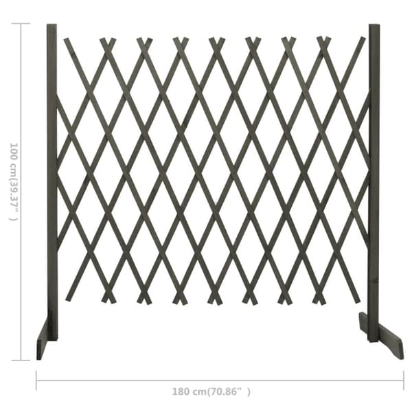 vidaXL espalier til haven 180x100 cm massivt fyrretræ grå - Havehegn