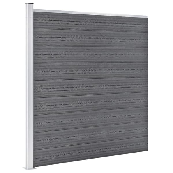 vidaXL havehegn WPC 353 x 186 cm grå - Havehegn