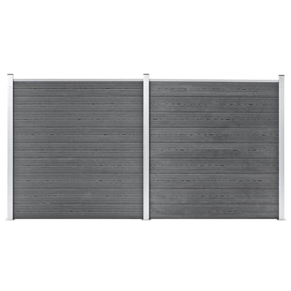 vidaXL havehegn WPC 353 x 186 cm grå - Havehegn