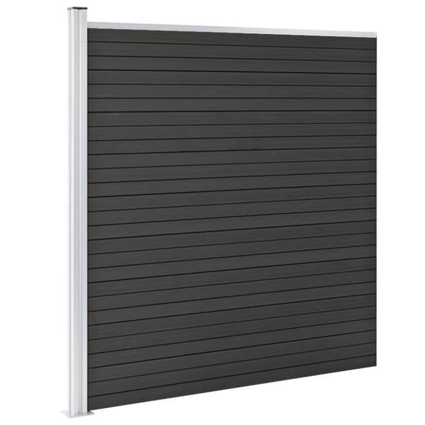 vidaXL havehegn 175x186 cm WPC grå - Havehegn