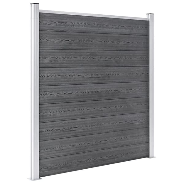 vidaXL havehegn WPC 699 x 186 cm grå -  Havehegn