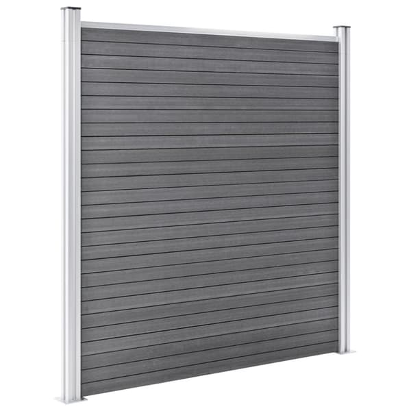 vidaXL havehegn WPC 699 x 186 cm grå -  Havehegn