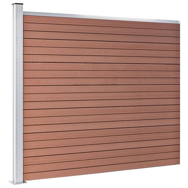 vidaXL hegnspanel 175x146 cm WPC brun - Havehegn