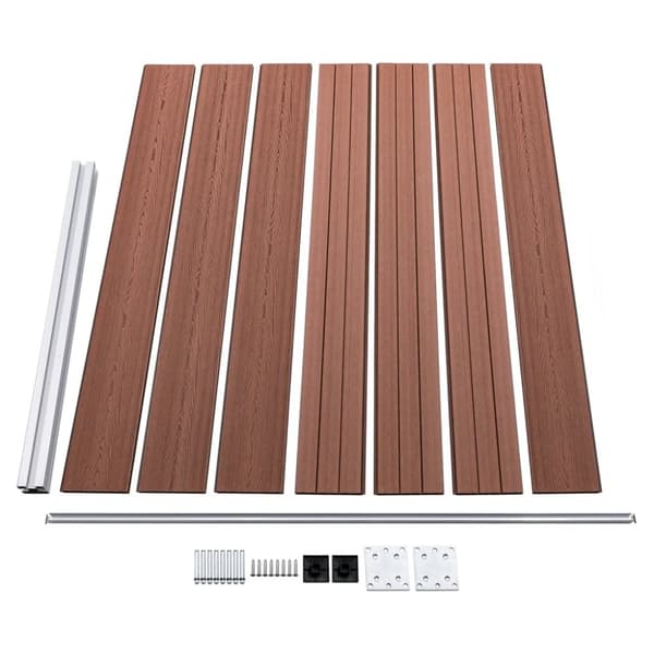vidaXL hegnspanel 175x146 cm WPC brun - Havehegn