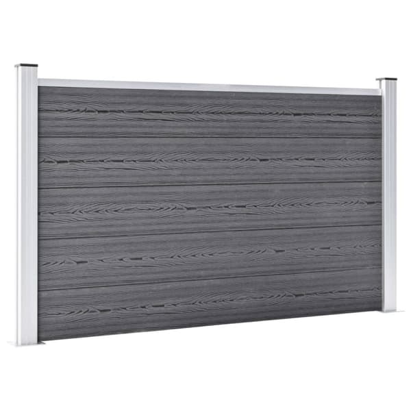 vidaXL havehegn 872 x 106 cm WPC grå - Havehegn