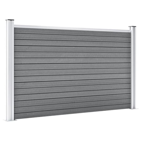 vidaXL havehegn 872 x 106 cm WPC grå - Havehegn