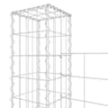 Miniatyrbillede 6 af 7: vidaXL gabionkurv med 6 stolper 620x20x150 cm U-facon jern -  Havehegn