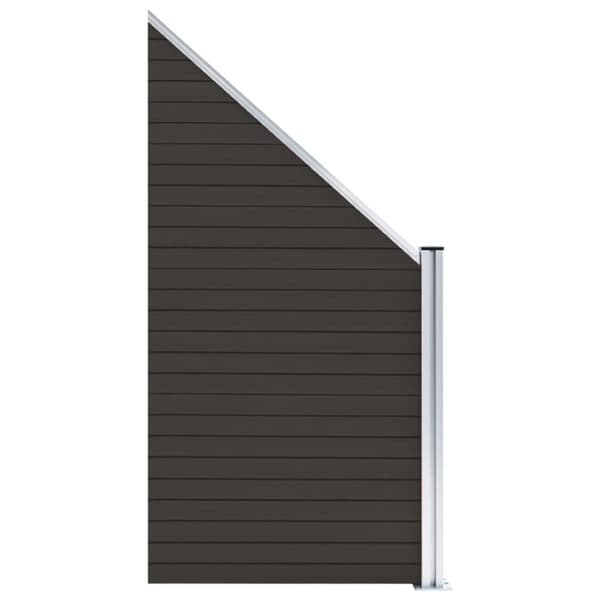 vidaXL hegnspanel 95x(105-180) cm WPC sort -  Havehegn