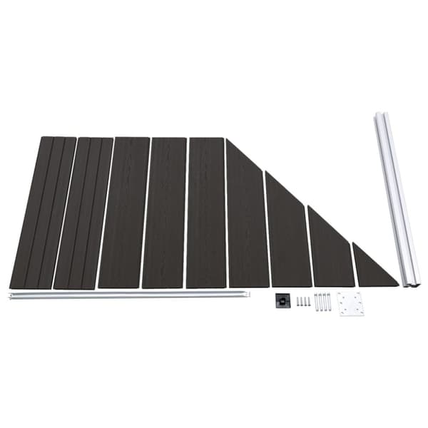 vidaXL hegnspanel 95x(105-180) cm WPC sort -  Havehegn