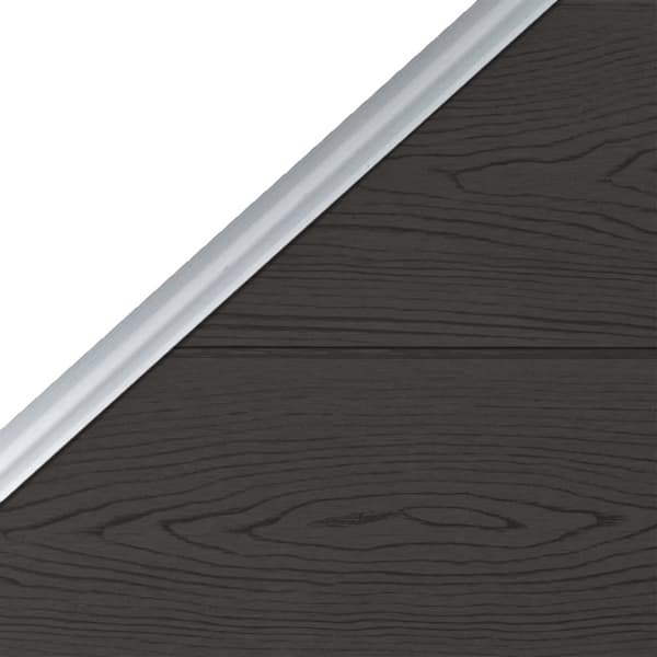 vidaXL hegnspanel 95x(105-180) cm WPC sort -  Havehegn