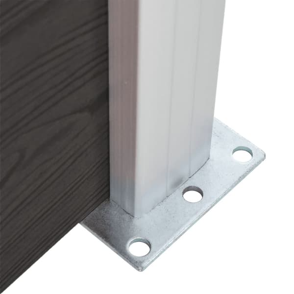 vidaXL hegnspanel 95x(105-180) cm WPC sort -  Havehegn