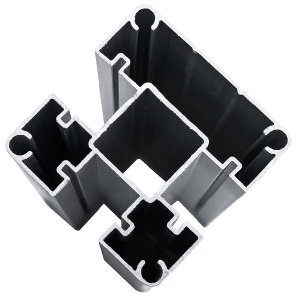 vidaXL hegnspanel 95x(105-180) cm WPC sort -  Havehegn