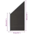 Miniatyrbillede 9 af 9: vidaXL hegnspanel 95x(105-180) cm WPC sort -  Havehegn