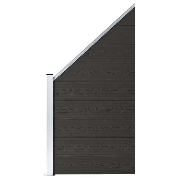 vidaXL hegnspanel 95x(105-180) cm WPC sort -  Havehegn