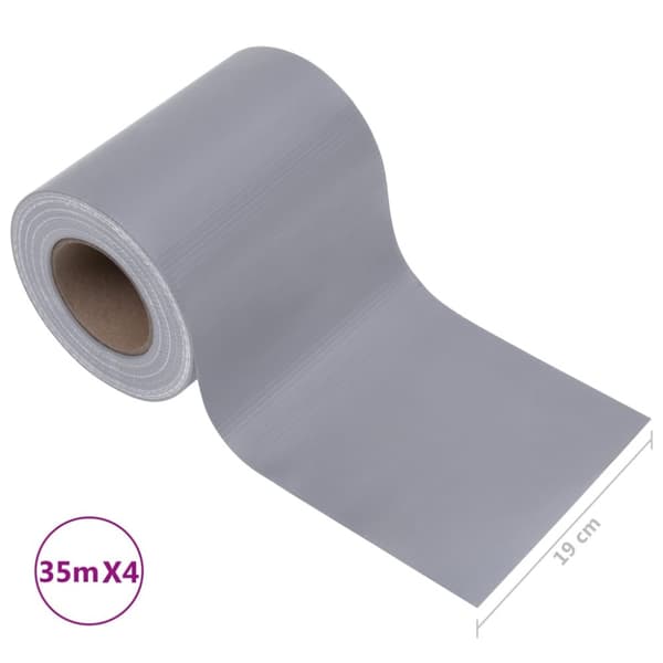 vidaXL haveskærm 35x0,19 m 4 stk. PVC mat lysegrå - Havehegn