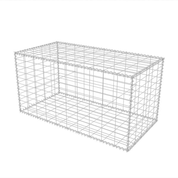 vidaXL Gabionkorg galvaniserat stål 100x50x50 cm -  Staket