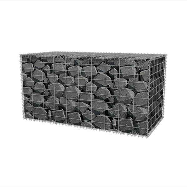 vidaXL Gabionkorg galvaniserat stål 100x50x50 cm -  Staket