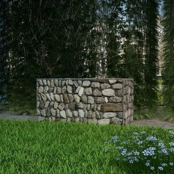 vidaXL Gabionkorg galvaniserat stål 100x50x50 cm -  Staket