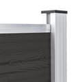 Miniatyrbild 6 av 9: vidaXL Staketpanel WPC 180x105 cm svart -  Staket
