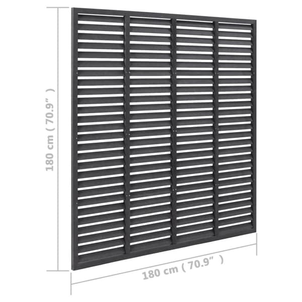 vidaXL jalousihegn 180x180 cm WPC grå - Havehegn