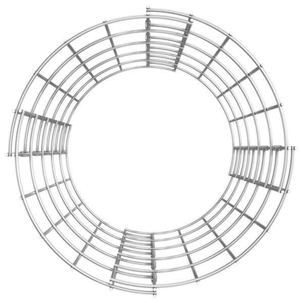 vidaXL gabionsøjle Ø30x50 cm galvaniseret stål rund -  Havehegn