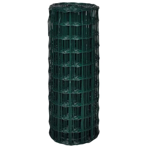 vidaXL eurohegn 25 x 1 m stål grøn -  Havehegn