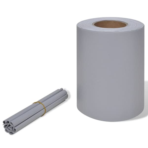 vidaXL Puutarhan yksityisyyden suoja PVC 70x0,19 m vaaleanharmaa -  Aitapaneelit
