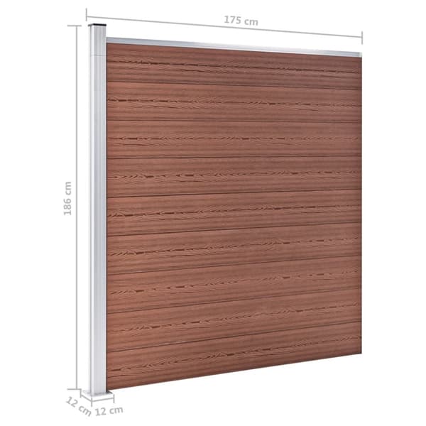 vidaXL Puutarha-aita WPC 175x186 cm ruskea -  Aitapaneelit