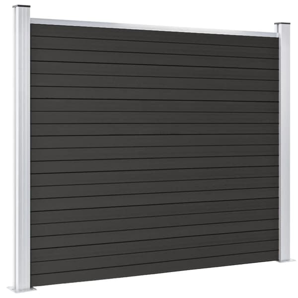 vidaXL hegnspanel 180x146 cm WPC grå - Havehegn