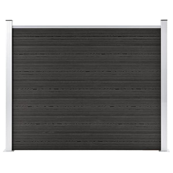 vidaXL hegnspanel 180x146 cm WPC grå -  Havehegn
