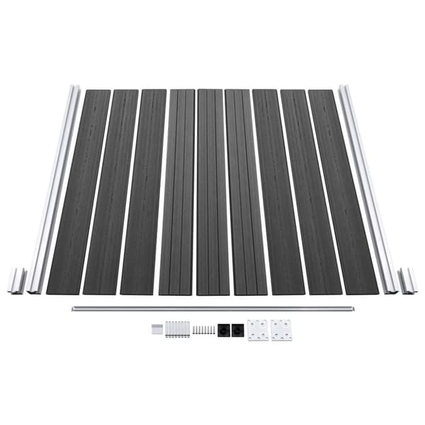 vidaXL Aitapaneelisarja WPC 526x186 cm musta -  Aitapaneelit