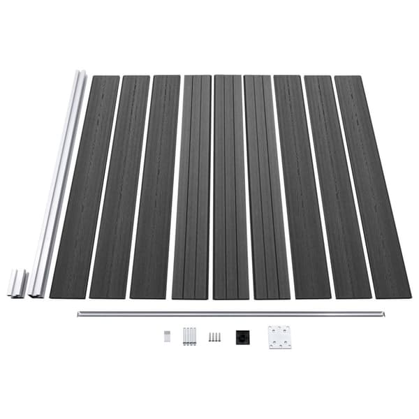 vidaXL Aitapaneelisarja WPC 526x186 cm musta -  Aitapaneelit