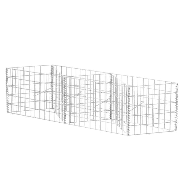 vidaXL gabionkurv galvaniseret stål 120 x 30 x 50 cm - Havehegn