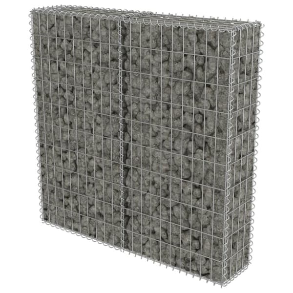 vidaXL Gabion-kivikori kansilla galvanoitu teräs 100x20x100 cm -  Aitapaneelit
