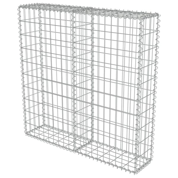 vidaXL Gabion-kivikori kansilla galvanoitu teräs 100x20x100 cm -  Aitapaneelit