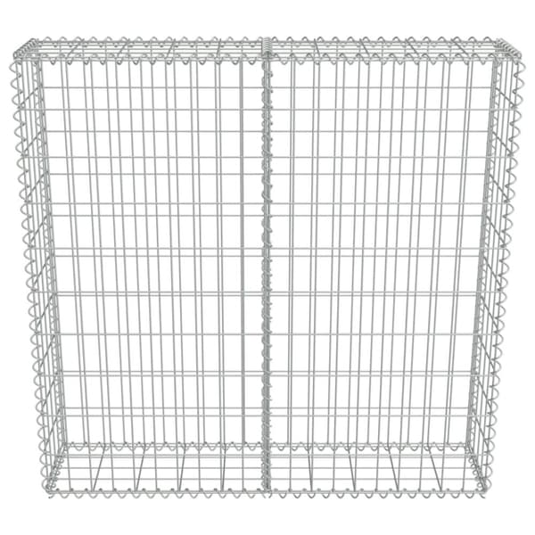 vidaXL Gabion-kivikori kansilla galvanoitu teräs 100x20x100 cm -  Aitapaneelit