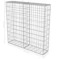 Pikkukuva 7 / 7: vidaXL Gabion-kivikori kansilla galvanoitu teräs 100x20x100 cm -  Aitapaneelit
