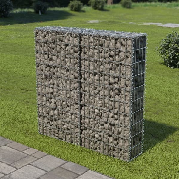 vidaXL Gabion-kivikori kansilla galvanoitu teräs 100x20x100 cm -  Aitapaneelit
