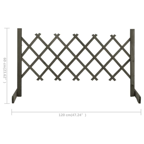 vidaXL espalier til haven 120x60 cm massivt fyrretræ grå - Havehegn