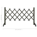 Miniatyrbillede 8 af 8: vidaXL espalier til haven 120x60 cm massivt fyrretræ grå -  Havehegn